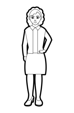 Anahat ve kadın ile şık giysileriyle saç tasarım