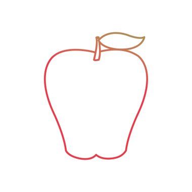 Elma meyve sağlıklı ve organik gıda Tema izole tasarım vektör çizim