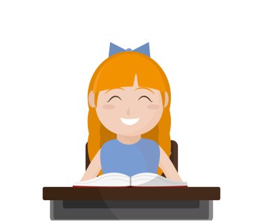 Kız ve kitap tasarımı