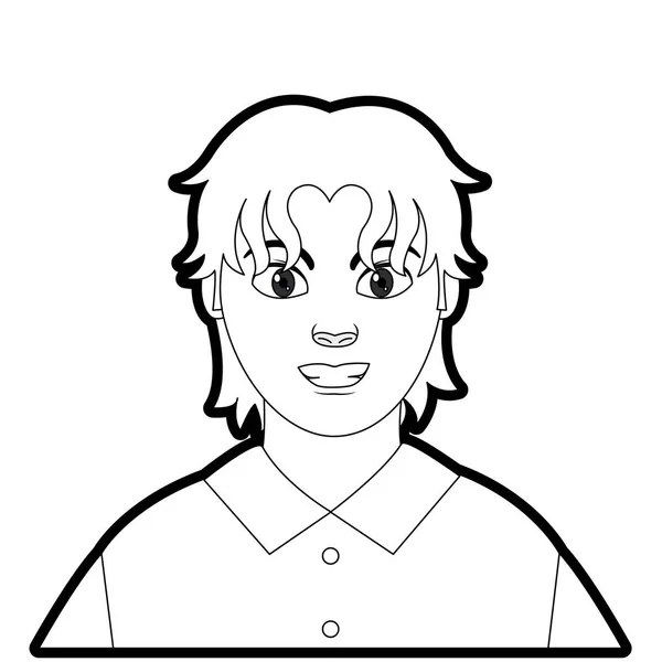 Szerkezeti avatar férfi ing és a frizura design — Stock Vector