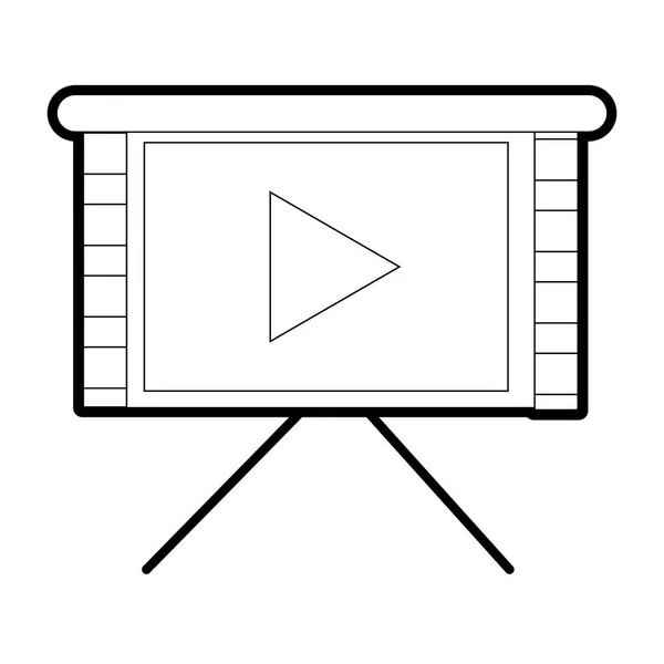 Linii biznesowych prezentacji ekran wideo technologia — Wektor stockowy