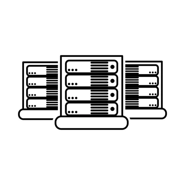 Alojamiento Web Del Centro Datos Tema Base Diseño Aislado Ilustración — Archivo Imágenes Vectoriales