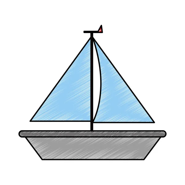 Isoliertes Segelboot-Design — Stockvektor