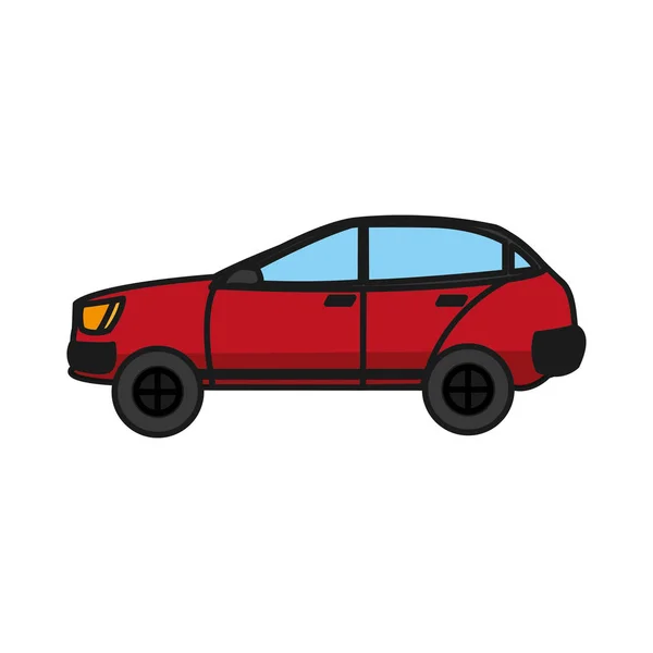 Transporte de coches con diseño de ventanas y ruedas — Vector de stock