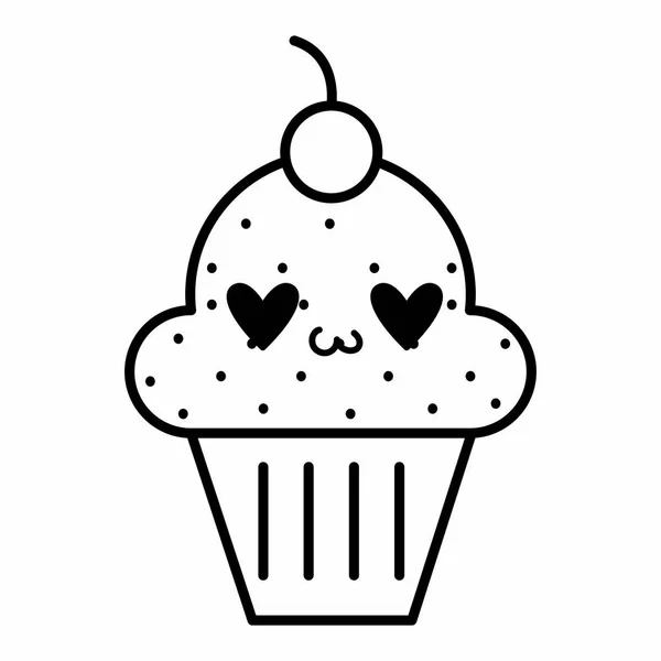Isolerade muffin design — Stock vektor