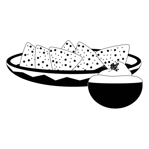 Conception de nachos isolés — Image vectorielle