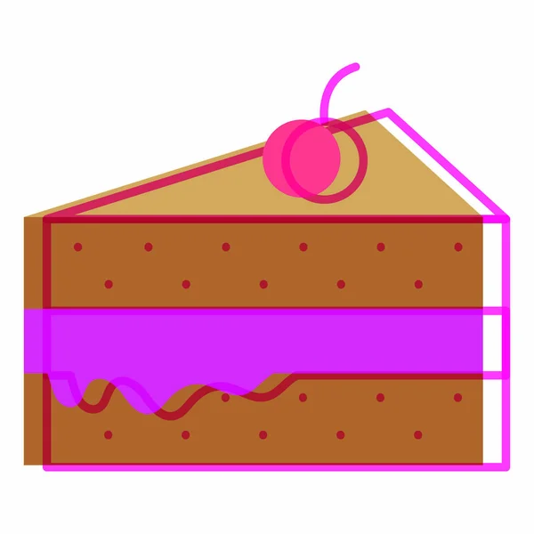 孤立的蛋糕设计 — 图库矢量图片