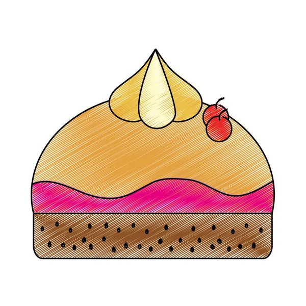 Conception de gâteau isolé — Image vectorielle