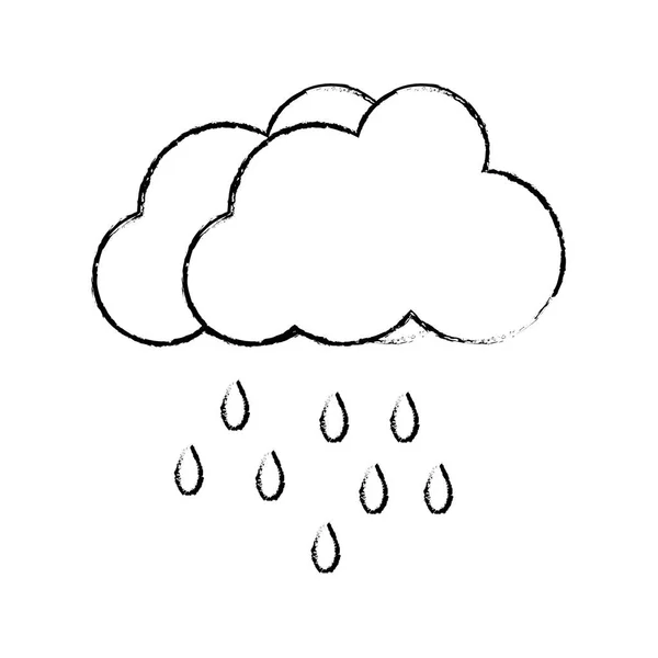 グランジ素晴らしい自然雲空で天気を雨が降っています。 — ストックベクタ