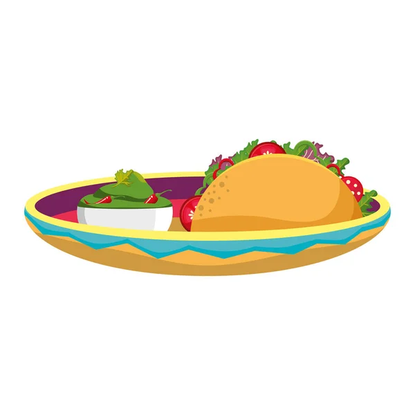 Conception de taco isolé — Image vectorielle