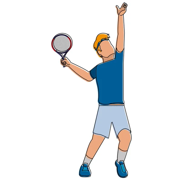 Conception de joueur de tennis — Image vectorielle