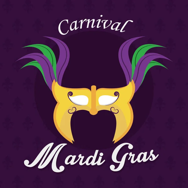 Mardi Gras design de carnaval —  Vetores de Stock