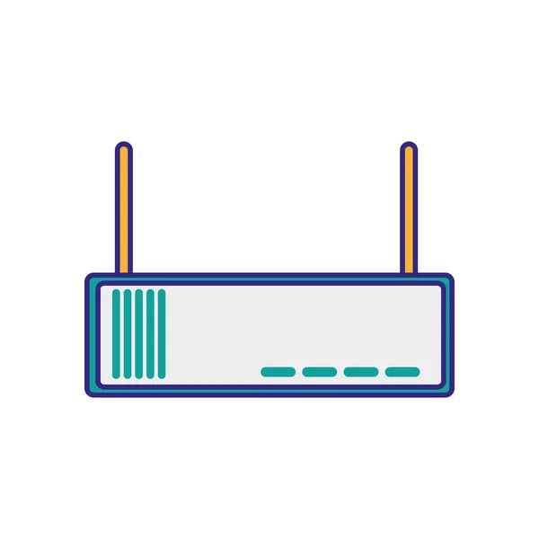 Wifi Internet Technology Communication Theme Isolated Design Vector Illustration — Stock Vector