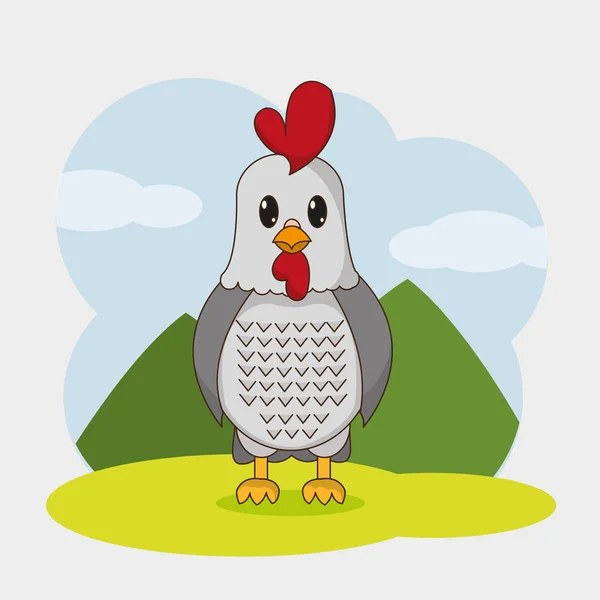 Design de desenhos animados de frango —  Vetores de Stock