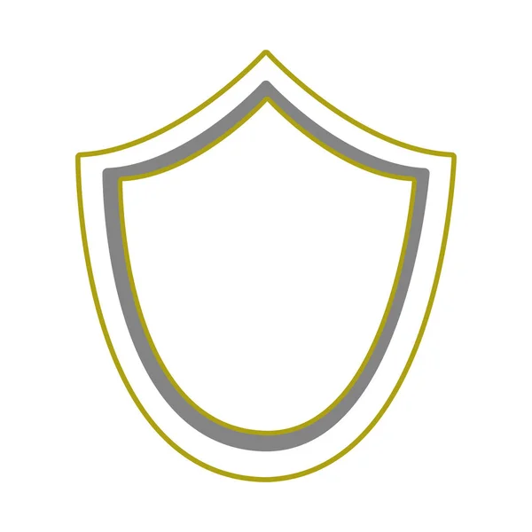 Κίτρινη γραμμή ασπίδα ασφαλείας προστασία σύμβολο — Διανυσματικό Αρχείο