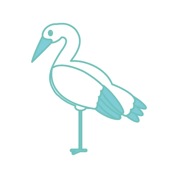 Desenho de desenhos animados Stork — Vetor de Stock