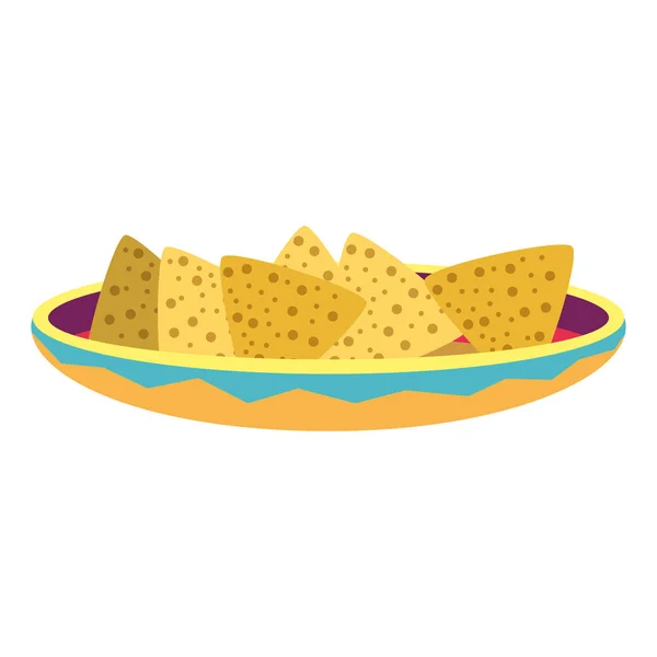 Diseño de nachos aislados — Vector de stock