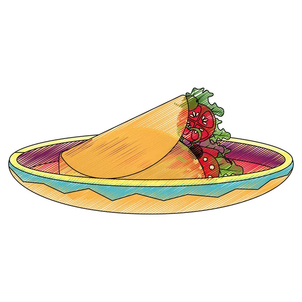Geïsoleerde burrito ontwerp — Stockvector