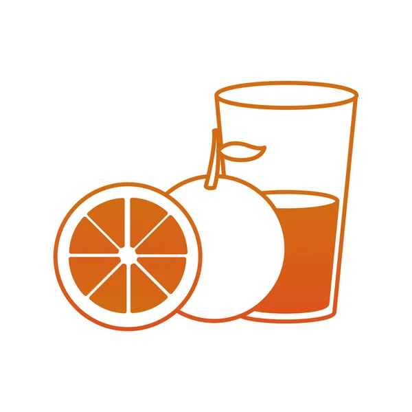 Orangen- und Saftdesign — Stockvektor