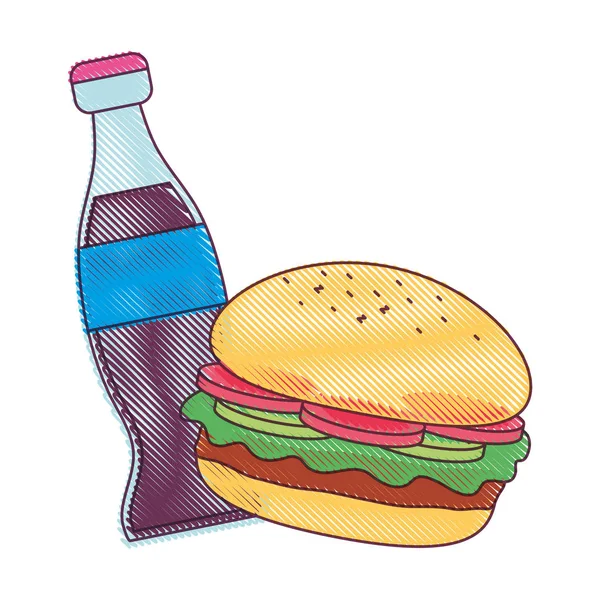 Hamburger ve soda tasarım