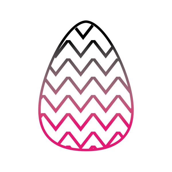 Couleur ligne oeuf Pâques avec chiffres décoration à la célébration — Image vectorielle
