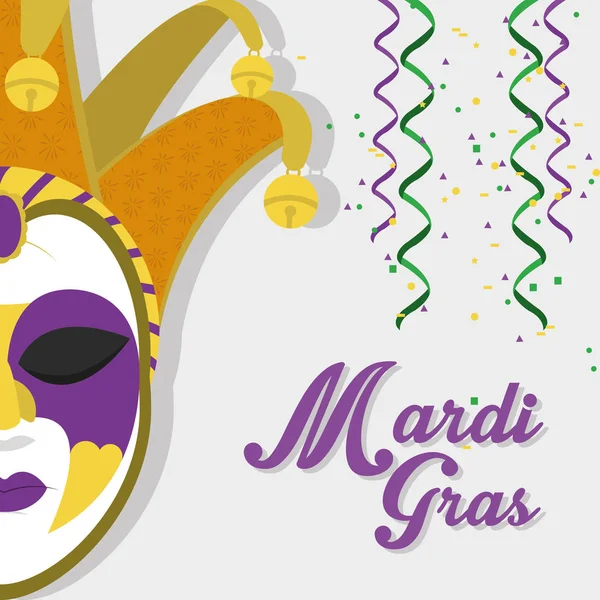 Mardi Gras design de carnaval —  Vetores de Stock