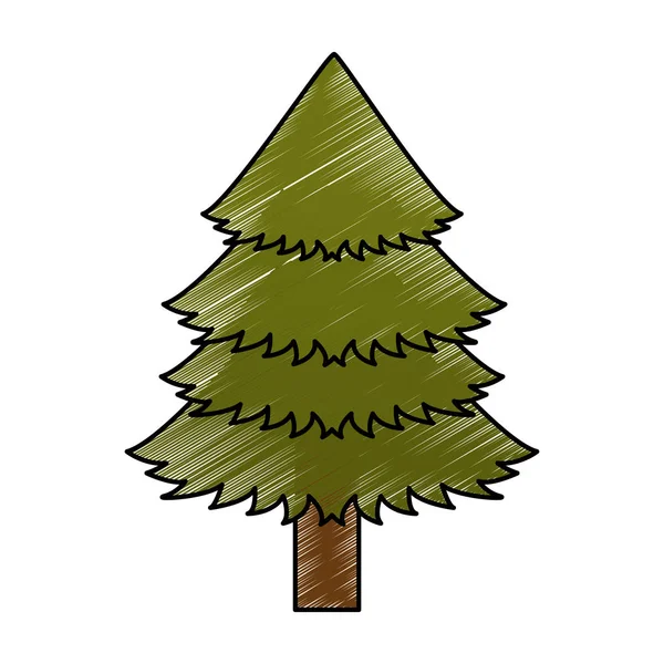 Pino diseño del árbol — Vector de stock