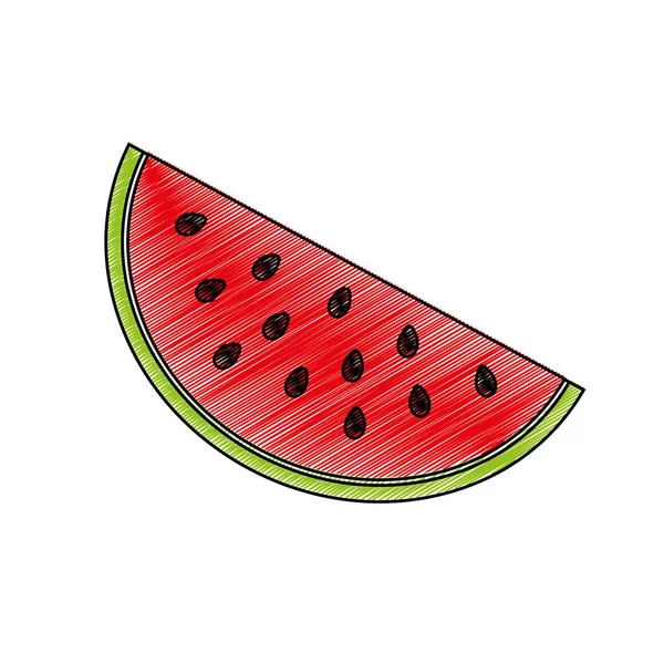 Geïsoleerde watermeloen ontwerp — Stockvector