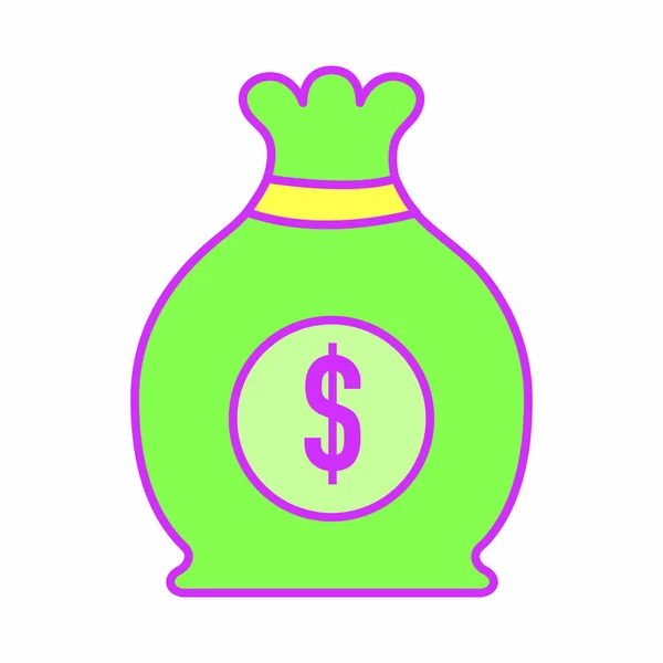 Isolated money bag design — Stock Vector