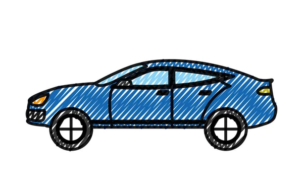 Autotransport mit Türen und Dach — Stockvektor