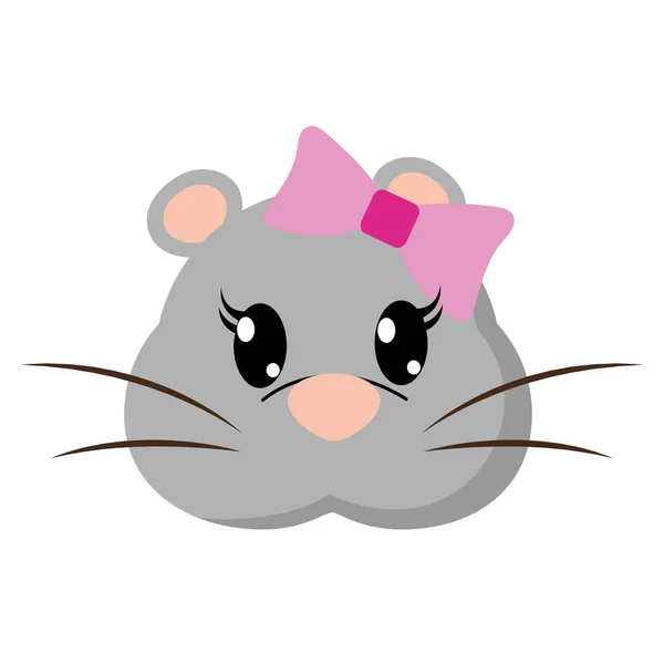 Kolorowe samic myszy głowy słodkie zwierzęta — Wektor stockowy
