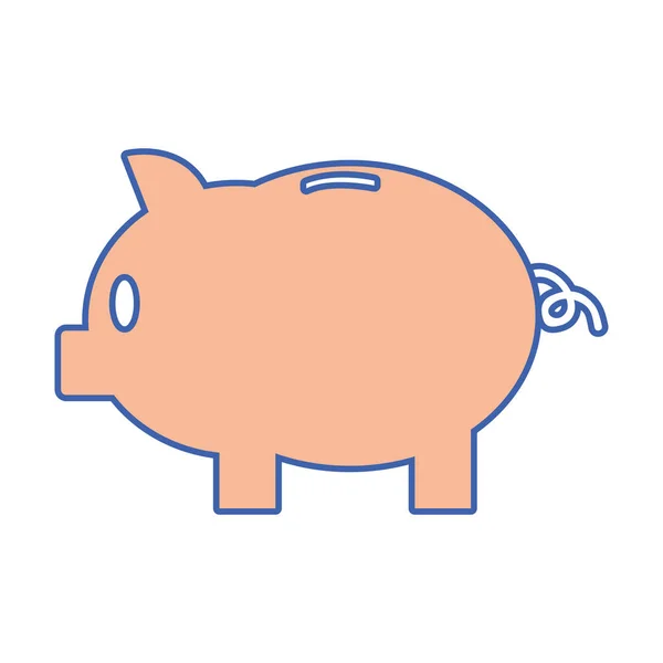 Piggy met sparen geld cash valuta — Stockvector