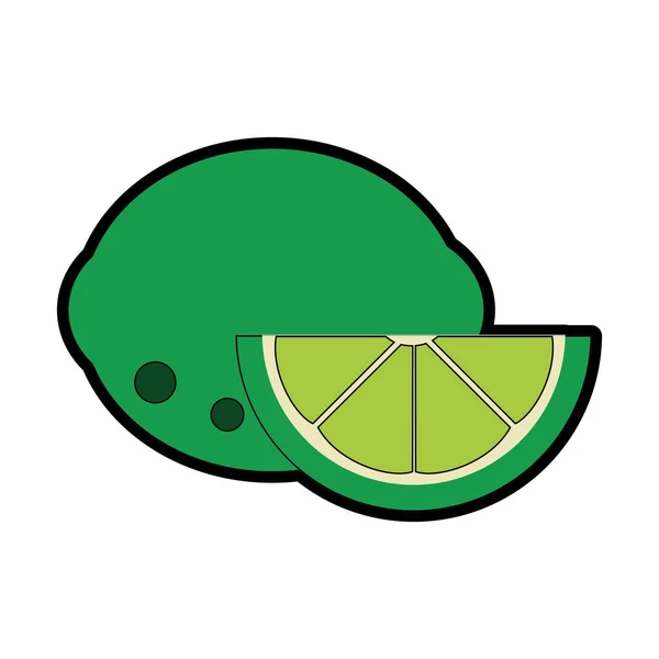 水果健康有机食品主题柠檬隔离设计向量插图 — 图库矢量图片