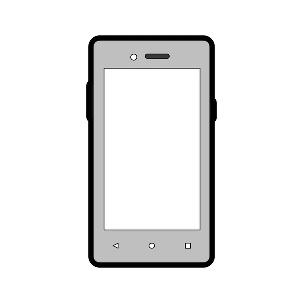 Smartphone Urządzenia Gadżetów Technologii Tematu Białym Tle Projekt Ilustracji Wektorowych — Wektor stockowy