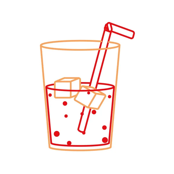 Vaso Bebida Bebida Restaurante Tema Diseño Aislado Ilustración Vectorial — Vector de stock