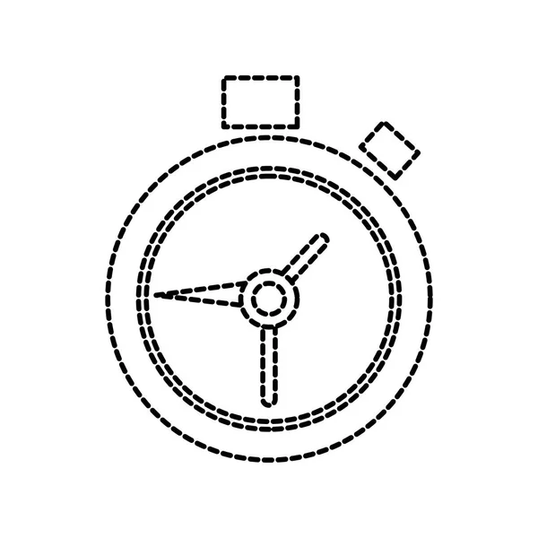 Objet chronomètre forme pointillée pour contrôler le compte à rebours du temps — Image vectorielle