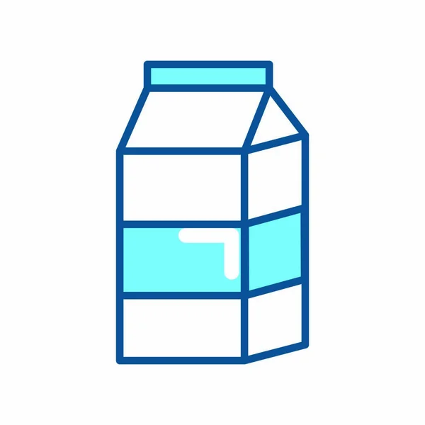 Mleko Pole Ikonę Napoje Napoje Tematu Białym Tle Projekt Ilustracji — Wektor stockowy