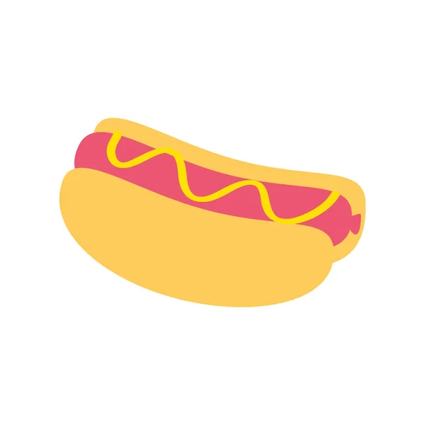 Diseño de perro caliente aislado — Vector de stock