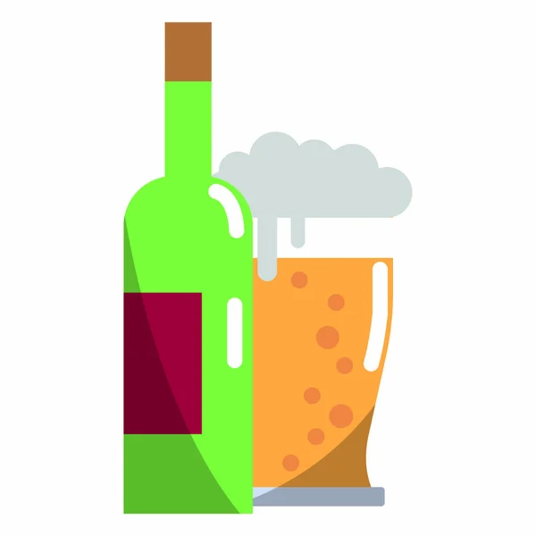 Isolerade vinflaska design — Stock vektor