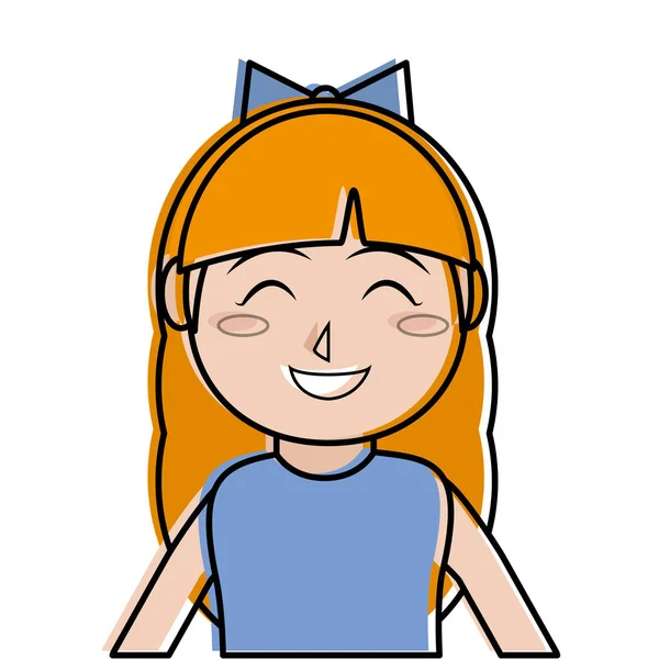 Chica diseño de dibujos animados — Vector de stock