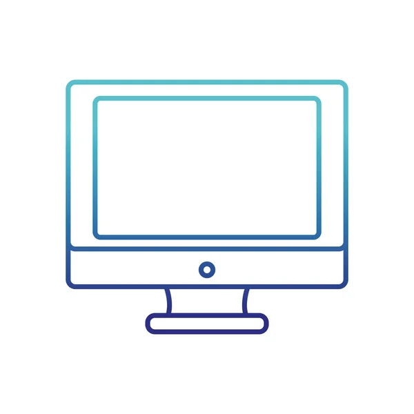 Niebieska linia elektroniczny ekran komputera technologii projektowania — Wektor stockowy