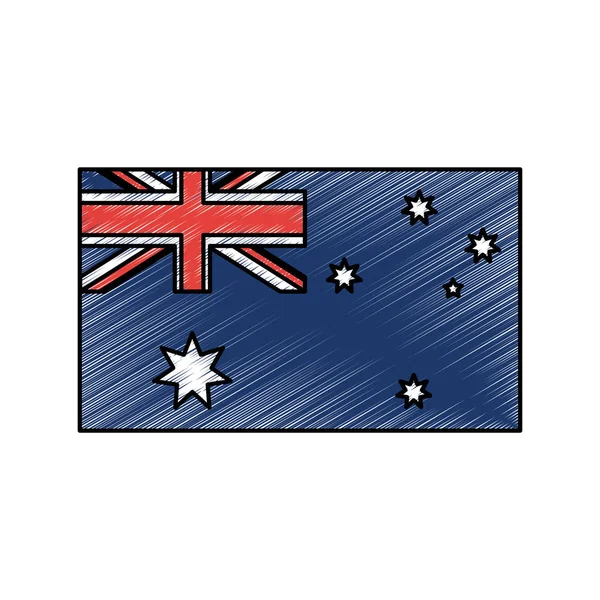 オーストラリアの旗のデザイン — ストックベクタ