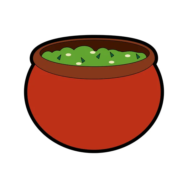 Saus Van Mexicaans Eten Traditionele Keuken Geïsoleerde Themaontwerp Vectorillustratie — Stockvector