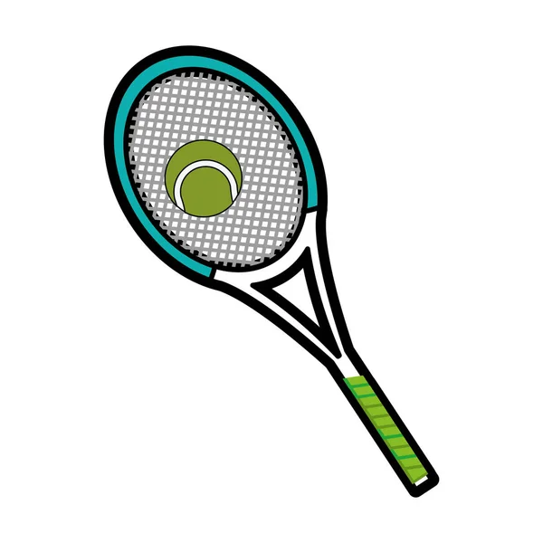 Diseño de raqueta de tenis — Vector de stock