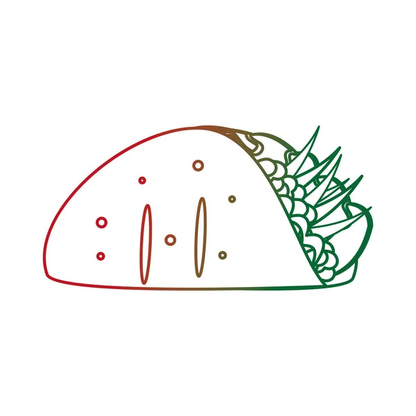 Burrito Comida Mexicana Cocina Tradicional Tema Diseño Aislado Ilustración Vectorial — Archivo Imágenes Vectoriales