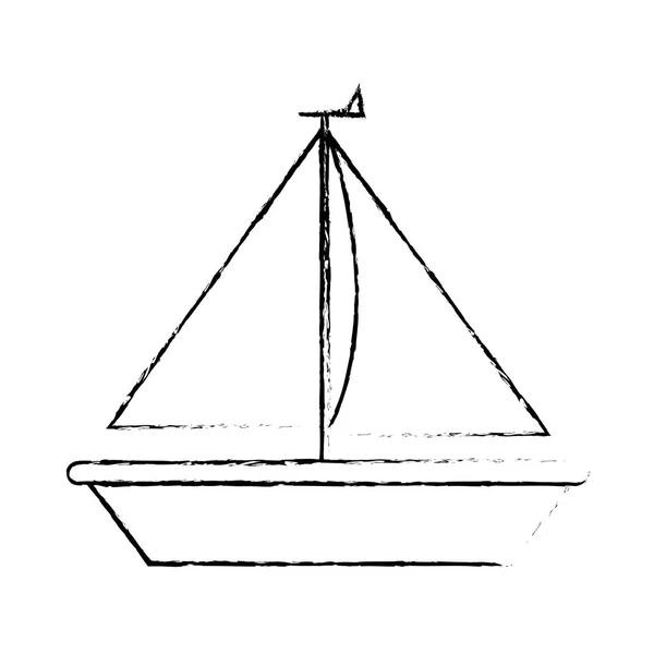 Conception de voilier isolé — Image vectorielle