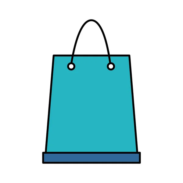 Linie Farbe Einkaufstasche Objekt benutzerdefinierte kaufen — Stockvektor