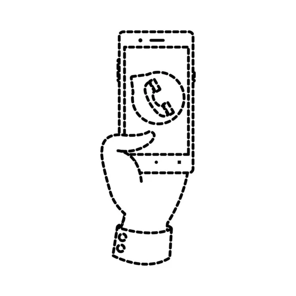 Smartphone Del Dispositivo Gadget Tecnologia Tema Design Isolato Illustrazione Vettoriale — Vettoriale Stock