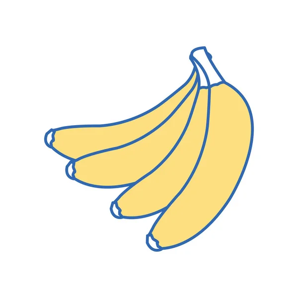 Conception de banane isolée — Image vectorielle