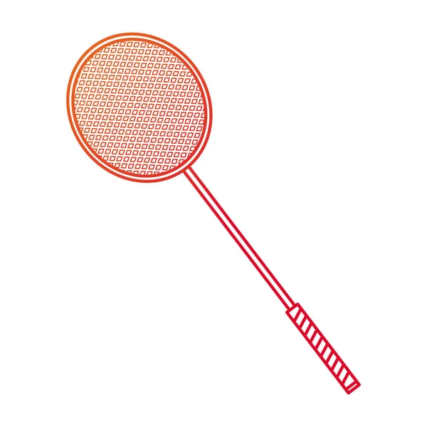 Badmintonschläger Des Sportlichen Wettbewerbs Und Spielthemas Isolierte Design Vektor Illustration — Stockvektor
